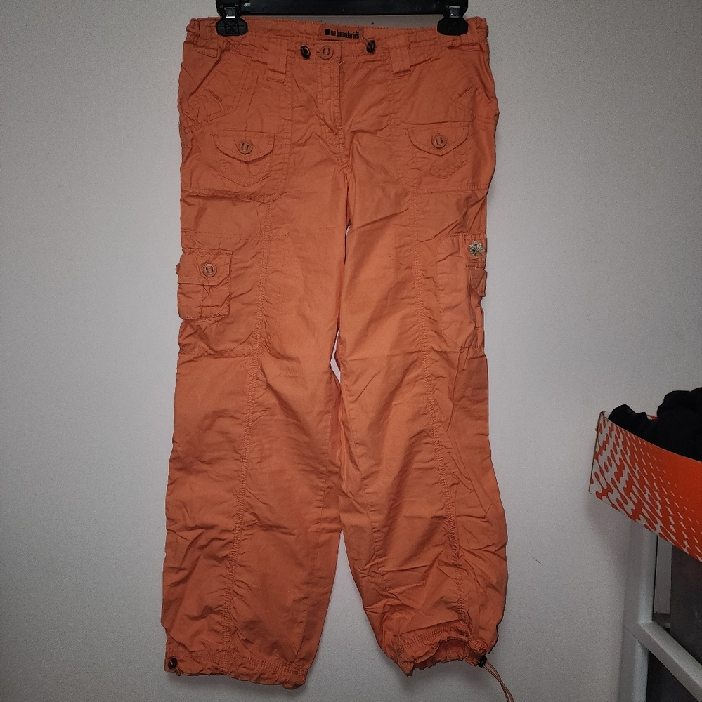 No Boundaries Orange Parachute Pants 11